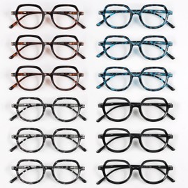 Gr8Sight 12 Pack Vintage Ladies Glasses with Tortoiseshell Patterns for Women