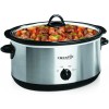 7 Quart Oval Manual Slow Cooker Stainless Steel for Large