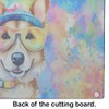 Caroline's Treasures DAC2495LCB Corgi Hippie Dawg Glass Cutting Board Large