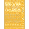 Hikyu Parts TR3-A-WHI TR Decal 3 Alphabet White 1 Piece
