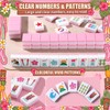 Silipull American Mahjong Tile Set, 160 Pcs 1.2'' Pink Engraved