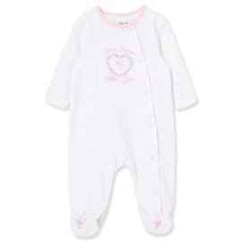 Little Me baby girls Side Snap infant and toddler bodysuit footies, Pink Print, Preemie US
