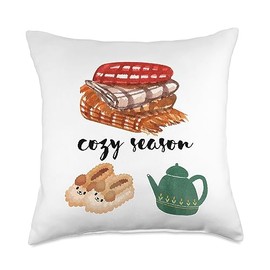 Little House on the Mountain Season Merch Fall Get Cozy Autumn Winter Gift Throw Pillow, 18x18, Multicolor