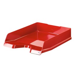 HAN VIVA Letter Tray DIN A4 / C4, stackable, with Clip, High-Gloss, Red
