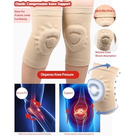 Volleyball Knee Pads for Women Men, Thickened Silicone Padding Breathable Knee Braces for Sports, Kids Youth Dance Basketball Football Skating Cycling