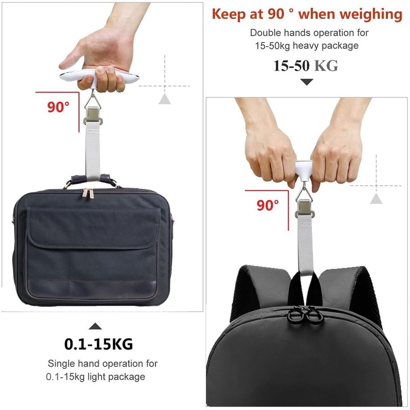 WUBAYI Luggage Scale Digital Electronic Travel Scale Hanging Scale Weight
