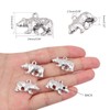 KMOSPAD 30pcs Antique Silver Bear Pendant Charms Tibetan Alloy Cute