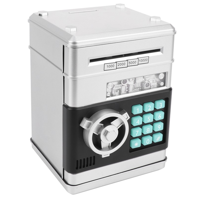 Electronic Piggy Bank Simulation ATM Password Money Box Cash Coins