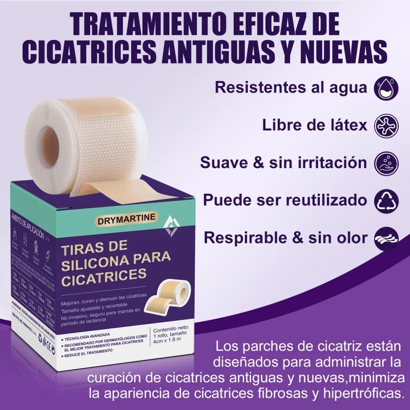 Parche De Cicatriz Silicona, Para Cesáreas,quemadura 1pcs