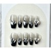 Nail Tip, False Nail, Nail Press, Stylish, Black, Short, Easy