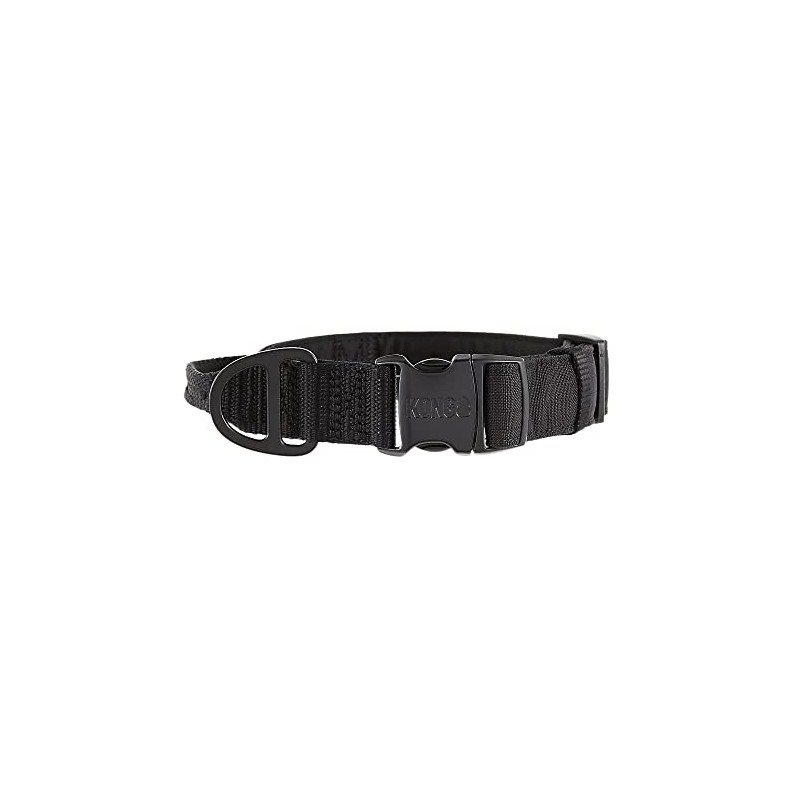 KONG Collar de perro acolchado ultra duradero con asa cómoda