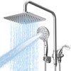 Ryamen 8" Dual Shower Head Combo, High Pressure Rainfall Shower
