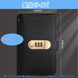 Piggy Bank, Money Organizer, Money File, Envelope Savings File, Binder, 100 Pages, Money Notebook, Household Account Management, Cute, Large Capacity, With Dial Lock (Black)