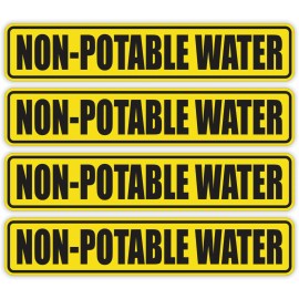 Unbranded (4x) NON-POTABLE WATER Vinyl Stickers | Decals Labels Pipemarkers 1.25x6.25