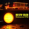 PSDRIQQ 16Pack DC12V 2.5" 13 LED Round Trailer Clearance Marker