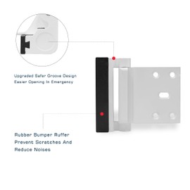RONESS Door Reinforcement Lock, Security Door Locks Withstand 800 lbs, Flip Lock,High Security to Home Prevent Unauthorized Entry, ChildProof Lock, Extra Strength Locks for Home and Kids