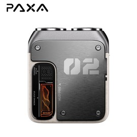 PAXA Mini Electric Shaver - Magnetic Dual Blades Curved Blade Mesh Waterproof Skin-Friendly Washable Rechargeable High-Speed Motor with Long-Lasting Battery Compact Portable Facial Matte Smooth Titanium:_Infinite White