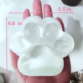 Big Cat Paw Squishy Toy, Clear Cat Paw Squeeze Toys, 5.5in Squishy Stress Relief Toy,Pinching Squishy, Executive Desk Toys Squishy,Soft High Resilience Squishy Toys.