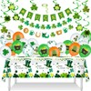 PLULON 40Pcs St. Patrick's Day Decorations, Lucky Banner, Shamrock Hanging
