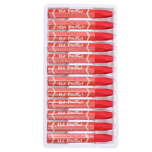 PATIKIL Red Oil Pastels, 24Pcs Soft Oil Crayons Vibrant and