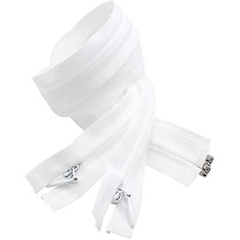 Invisible Light Weight White Separating YKK Zippers for Clothes, Crafts & Sewing Projects - Color: White - Choose Your Length - Made in The United States (2 Zippers Per Pack) (27" Inches)