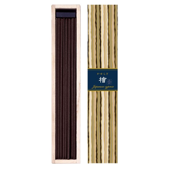 KAYURAGI - Japanese Cypress 40 Sticks w/ Incense Holder by