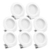 Bioluz LED 8 Pack 4” LED Retrofit Recessed Lighting, 65W
