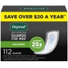 Depend Incontinence Guards Men Maximum Absorbency 112 Count Bulk Pack