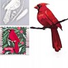 Crystal Paper Cuts RED CARDINAL CHRISTMAS BIRD Embossing & Cutting