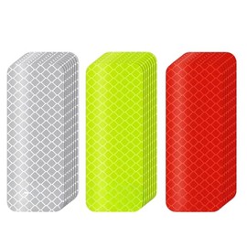 24 Pcs Super Reflection Stickers, Safety Reflective Tape for Car Bike Mailbox Helmet, Reflective Tape Outdoor Waterproof 3.15" X 1.18" (Multi Color)