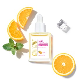 CHUCHU Nail Growth and Strengthener - Orange Scent Nail Repair Moisturizing Treatment - Natural Jojoba Vitamin B & E Cuticle Oil for Dry Cracked Nails