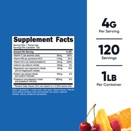 Nutricost Nutricost Electrolyte Complex Powder (120 Servings, Fruit Punch) - Hydration Supplement Drink Mix with Vitamins and Minerals