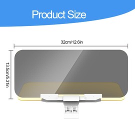 Benaewa Car Sun Visor, Universal Car Sun Visor with Polarized Glare Protection, Sunshade Visor Extender