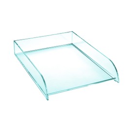 OSCO ASLT-GL Glass Look Acrylic Stacking Letter Tray,Glass Look (Slide & Stack)