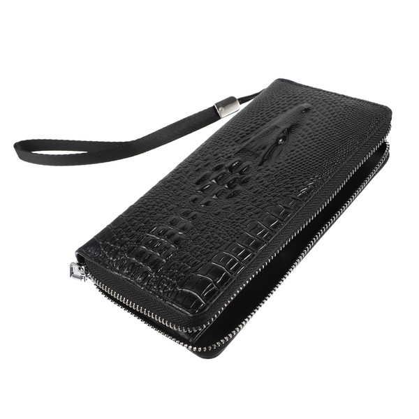 PACKOVE Large Capacity Male Bifold Wallet with Alligator Print Durable