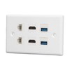 Cat 6 Ethernet Wall Plate, 6 Ports Removable RJ45 Ethernet