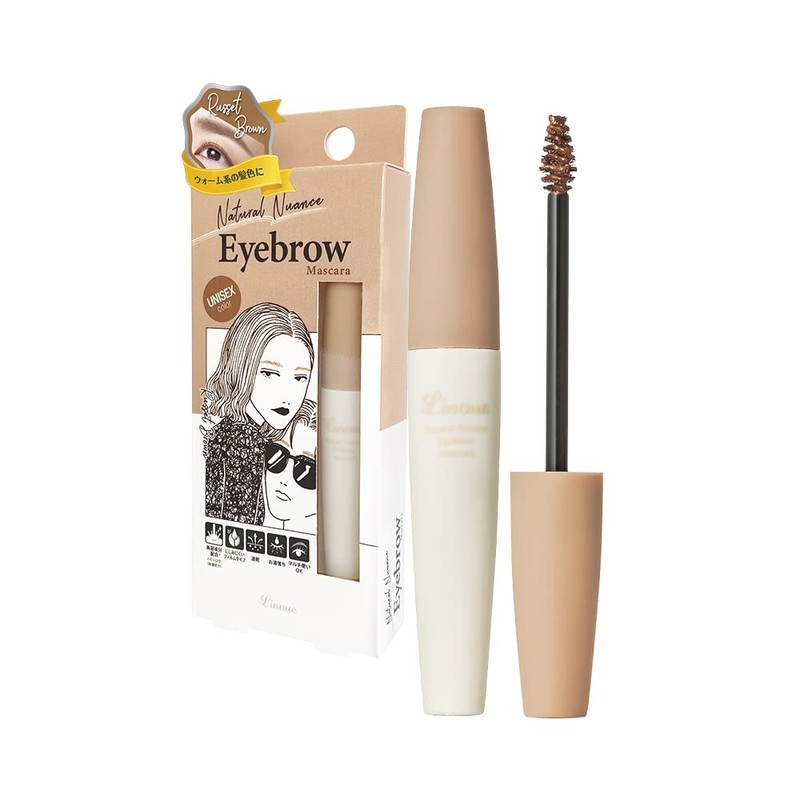 Linue NNM-03 Eyebrow Mascara, 03, Russet Brown, 0.3 oz (8