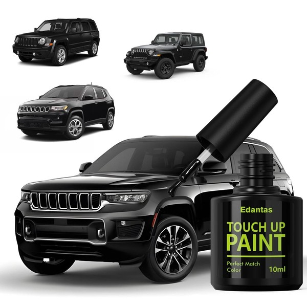 Edantas PX8/DX8 Black Touch Up Paint for Jeep Cars, Professional
