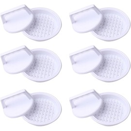 LABRIMP Molde para Hamburguesa de Plástico Pp Blanco 6 Piezas, Fácil de Usar y Limpiar, Prensa para Carne Redonda Adecuado para Cocina en Casa