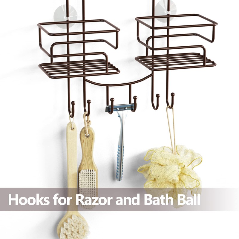 SRIWATANA Shower Caddy Organizer Hanging Over Head, Bathroom Shower Rack
