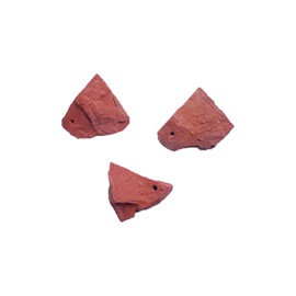 6. 6. 2Pcs Red Jasper Raw Stone Drilled Pendant - Fiery Vitality & Endurance Crystals