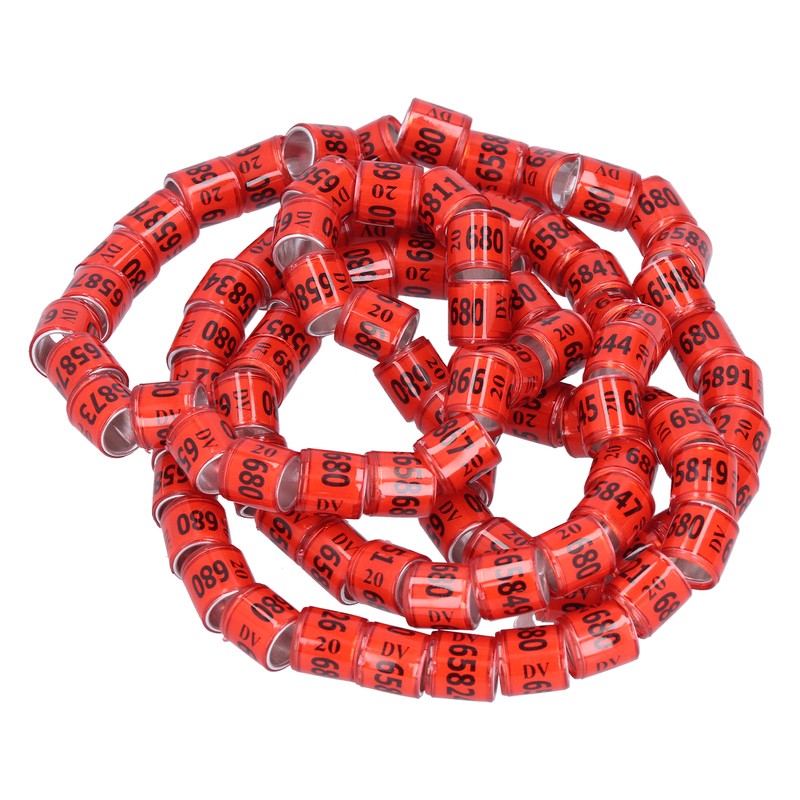 100Pcs 8mm Pigeon Leg Bands Aluminum Alloy Non Competition Recognizable