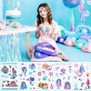 LONGHAOCHA Glitter Temporary Tattoo for Girls, 24 Sheets Butterfly Mermaid