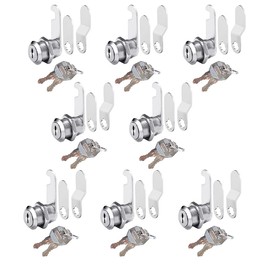 Necygoo Cabinet Locks 8 Packs Drawers Keyed Different Cam Lock with 3PCS Different Lock Plates for Cabinet Cupboards Drawer Mailbox