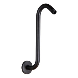 OFFO Shower Head Extension 12 Inch, Oil Rubbed Bronze S Shaped Arm With Flange, High Rise Goose Neck Shower Extension