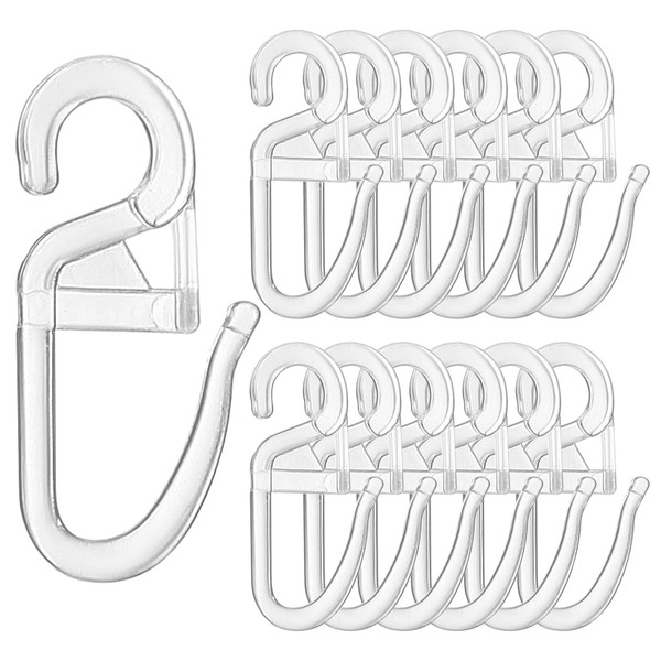 High-quality clip-on hooks with 6 mm eyelet crystal clear folding