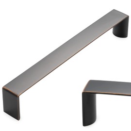 KOOFIZO Wide Cabinet Handle - Oil Rubbed Bronze Furniture Pull, 6-1/4 Inch Screw Spacing, 10-Pack for Kitchen Cupboard Door, Bedroom Dresser Drawer, Bathroom Wardrobe Hardware