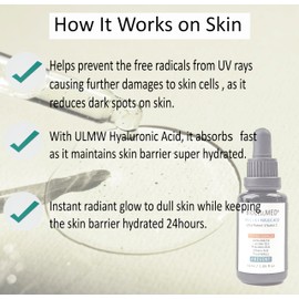 15% CE+Ferulic Vitamin C Serum for Face with C-Ester, Alpha Arbutin & Ultra Low Molecule Hyaluronic Acid