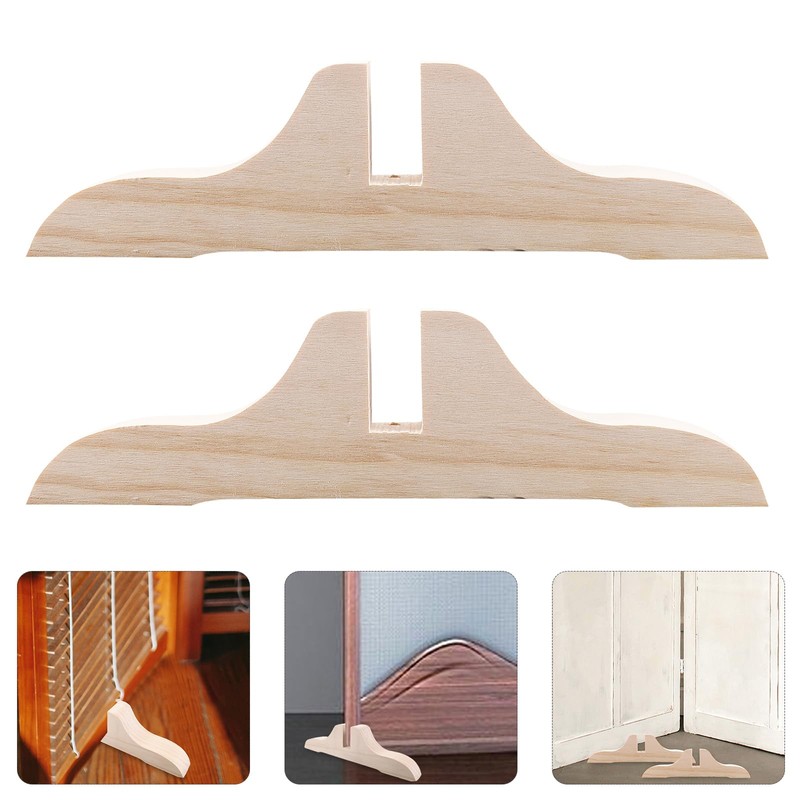 MERRYHAPY 2pcs Divider Stand Base Folding Screen Feet for Partitions