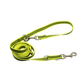 Rubberised Lead, Adjustable to 3 Positions, Neon Yellow, 230 cm (2.3 m)
